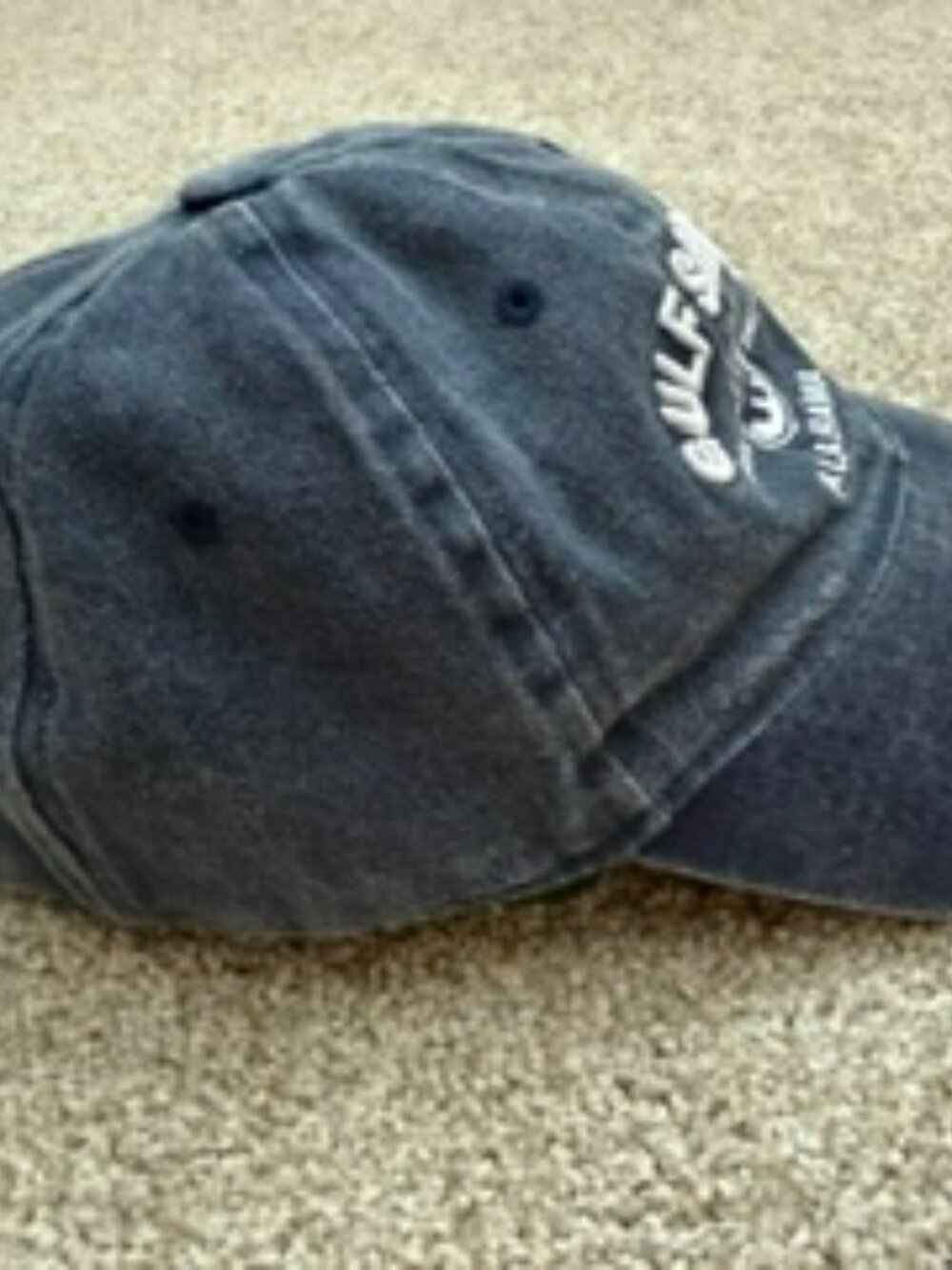 2 Baseball Caps Hats Relaxed Crown Vintage Distressed Washed Cotton - Picture 9 of 11